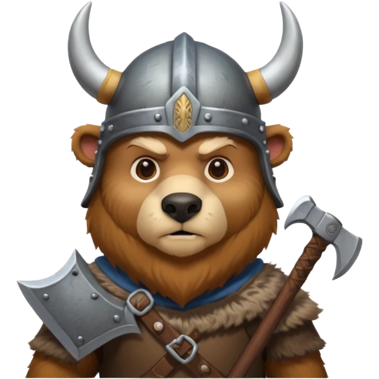 Bear viking emoji