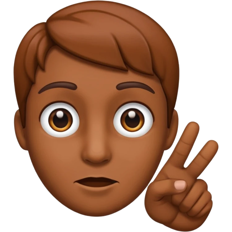 Pointing face emoji