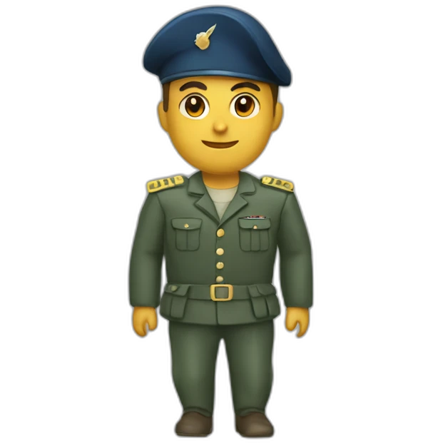 military blu barrete emoji