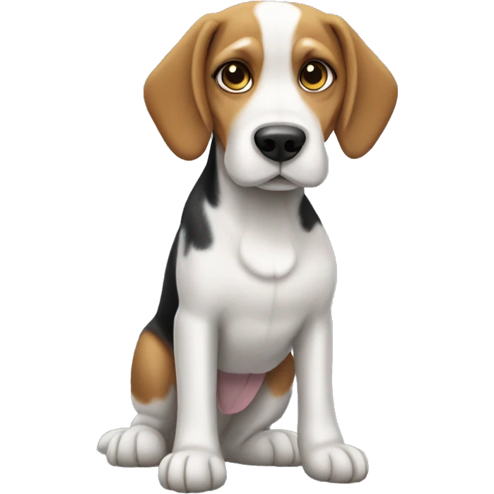 Perro beagle gris emoji