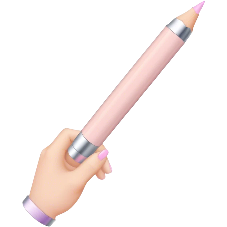 hand writes pastel pan emoji