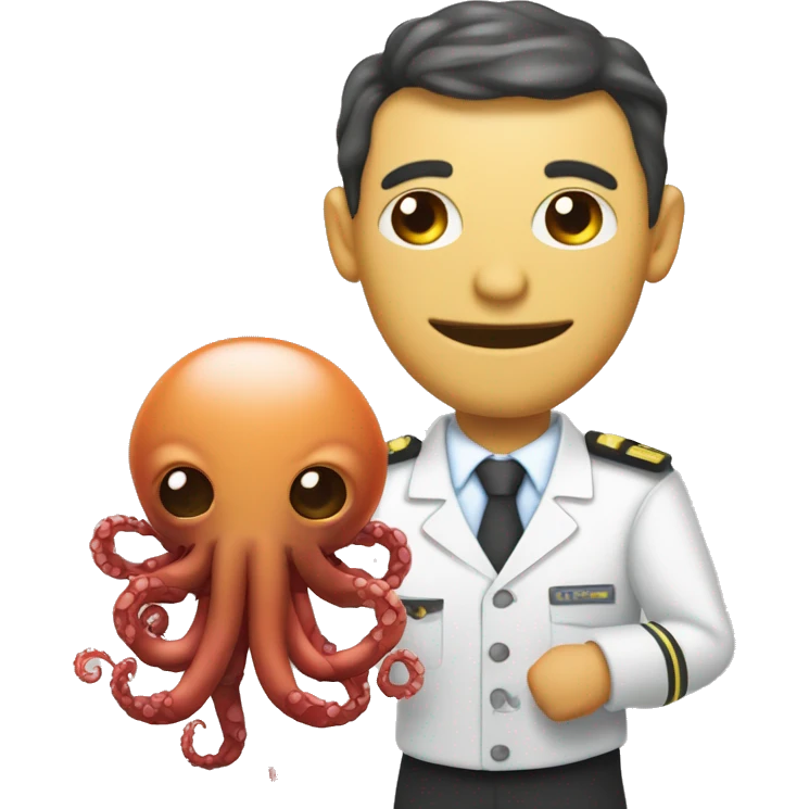 Elabora un emoji el cual sea con el cuerpo de una nutrí, lo complementen una medusa y un pulpo  emoji