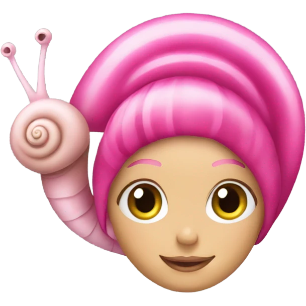 A snail dressed like barbie  emoji