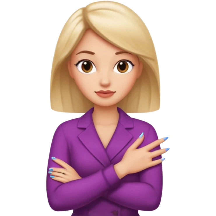 Lady emoji with sassy face and arms and hands with nails emoji