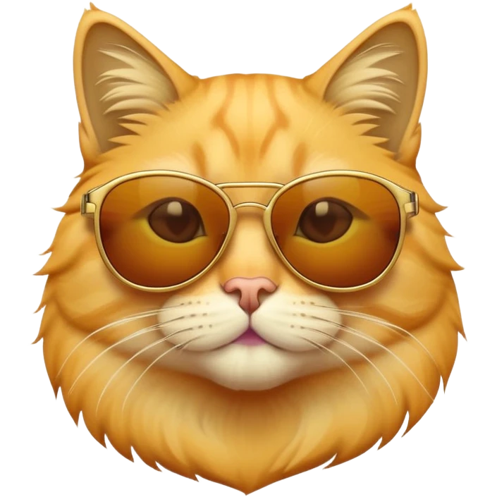 yellow cat wearing sunglasses emoji