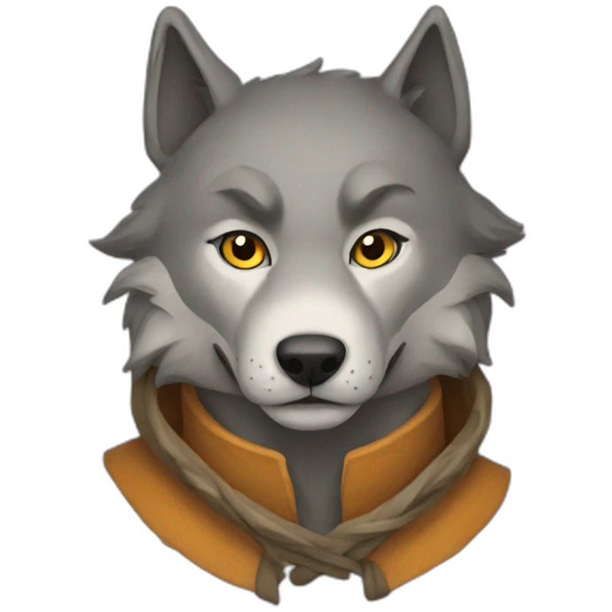 Wolf as a airbender emoji