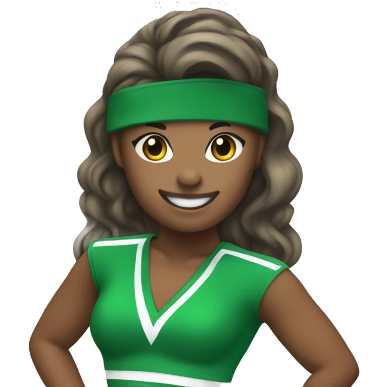 cheer stunt group green uniform  emoji