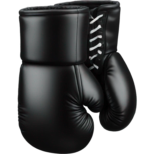 Black boxing glove emoji