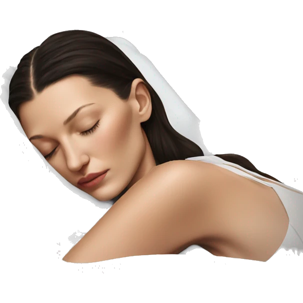 Bella Hadid sleeping emoji