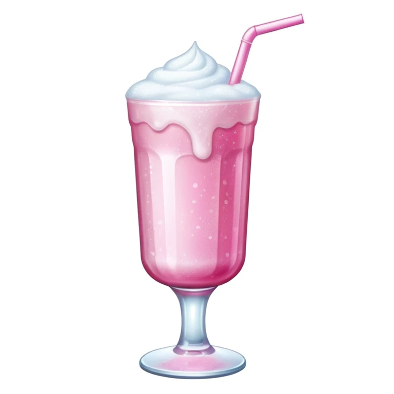 sabrina carpenter glittery pink drink with cold foam emoji