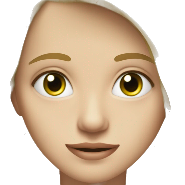 rubia, ojos verdes, con movimiento y chubi  emoji