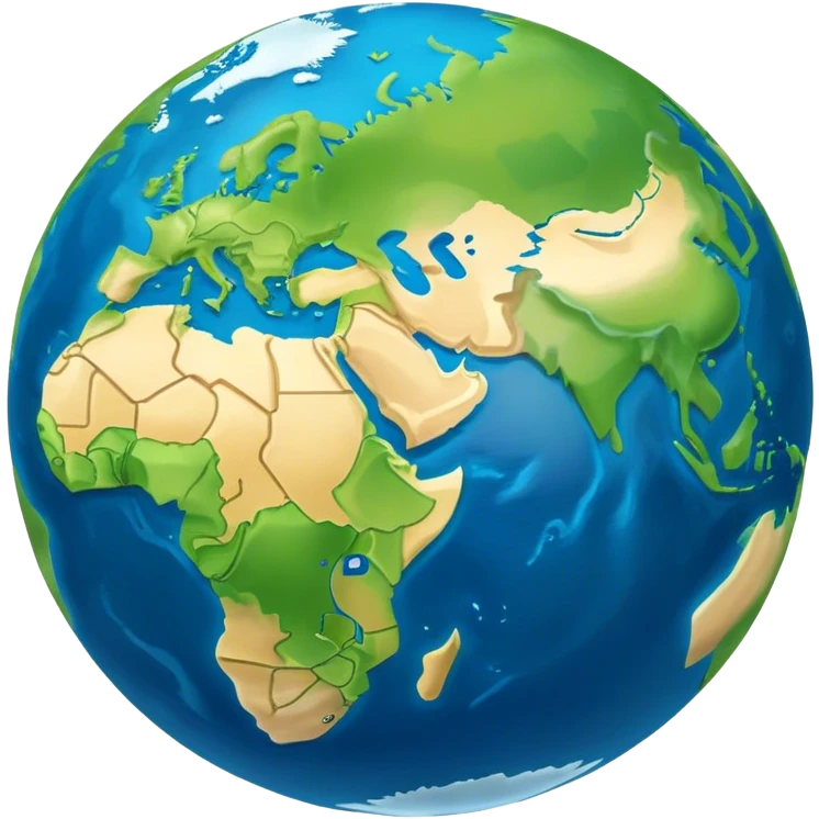 Planet Earth with all continent connected emoji
