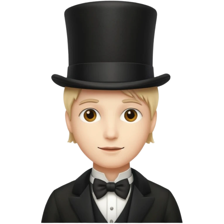 can wearing a top hat emoji