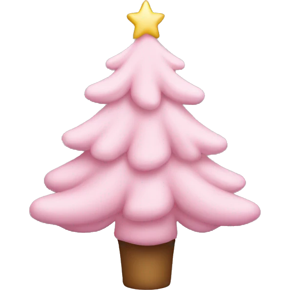 Light pink Christmas tree emoji