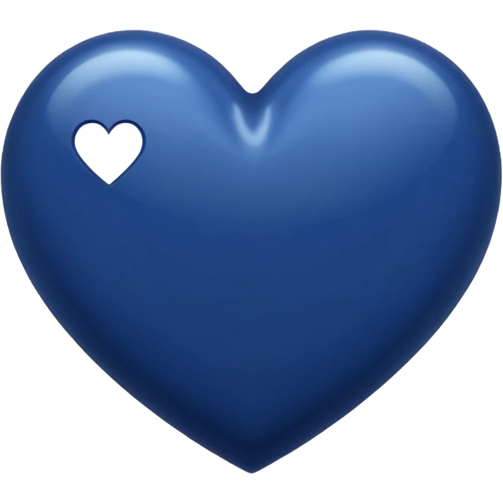 Navy blue heart emoji