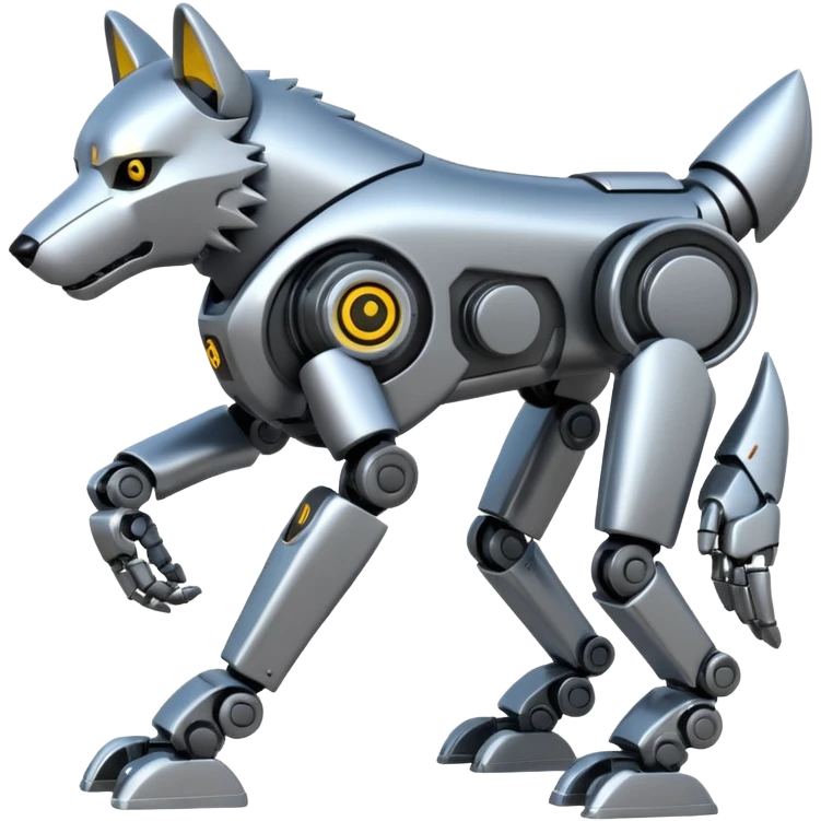Gear Wolf full body  emoji