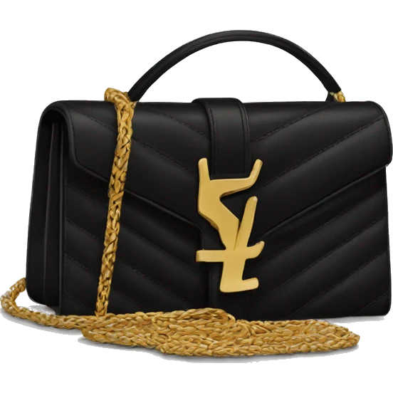 YSL handbag black gold emoji