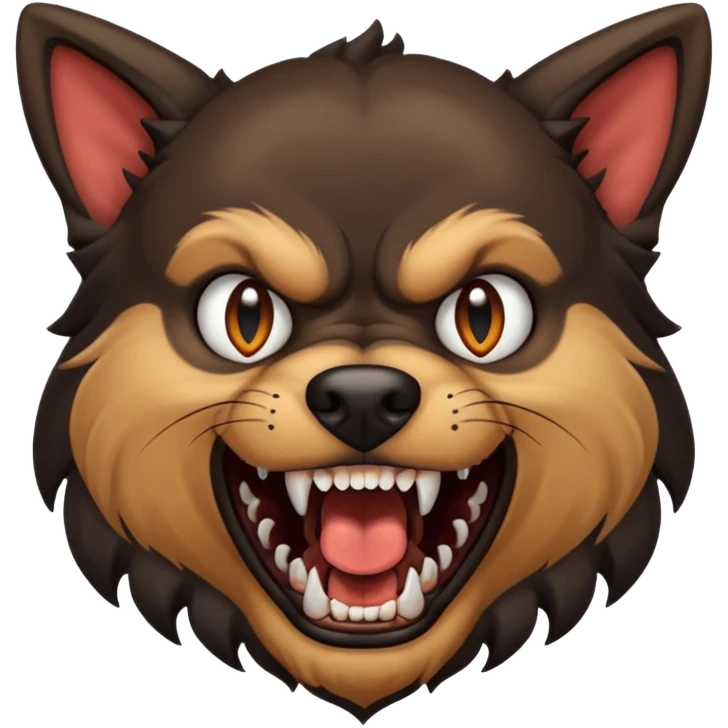 evil dog emoji