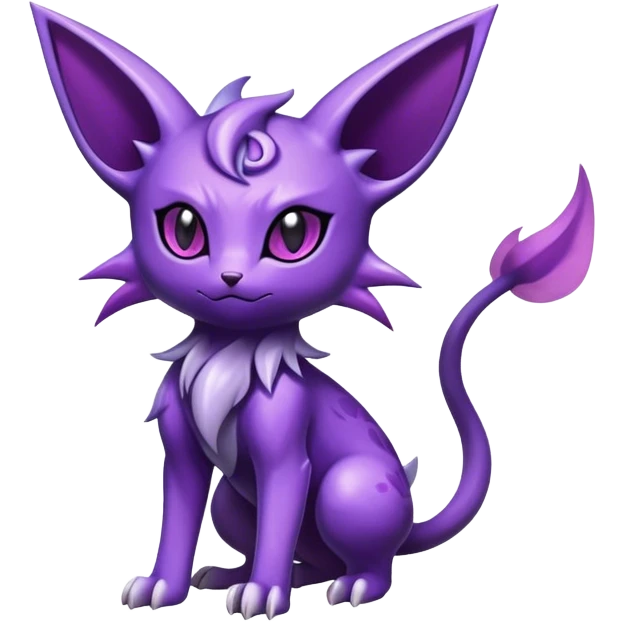 Shiny Dark Cute Edgy Cool Espeon-Haunter-Nidorino-Liepard-fusion-hybrid full body  emoji