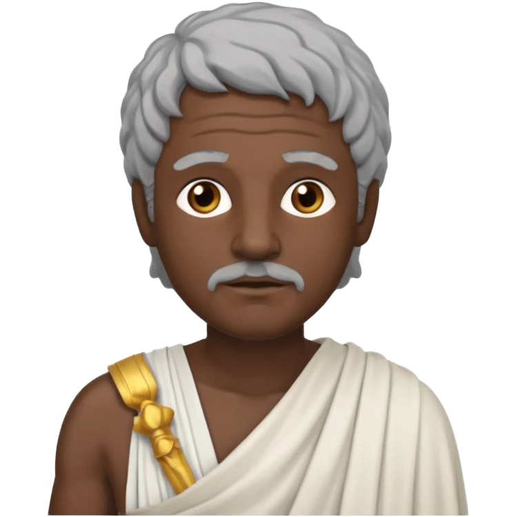 ancient greek writer with dark skin and grey hair emoji
