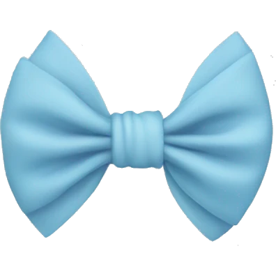 Bow light blue emoji