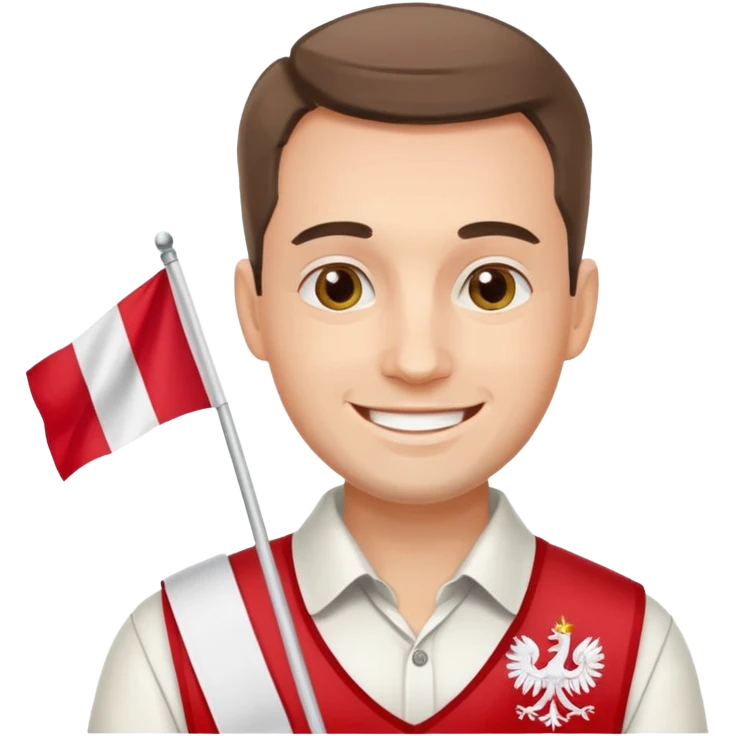 realistick polish man with poland flag emoji