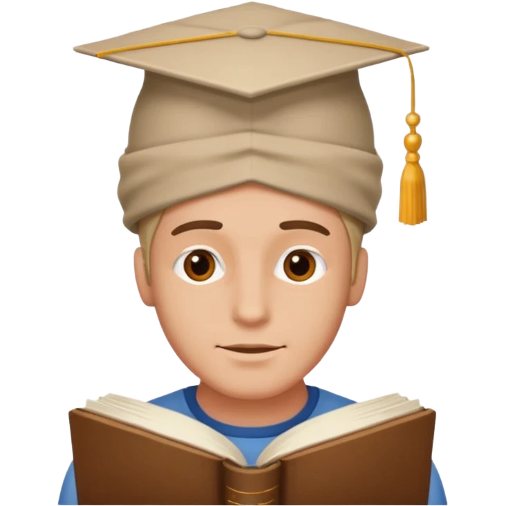 a man with very books in your head emoji