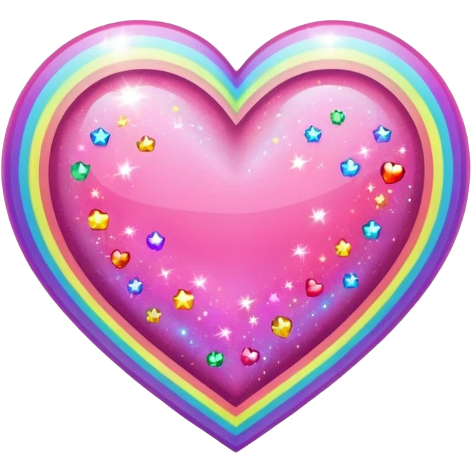 heart with rainbow sparkles emoji