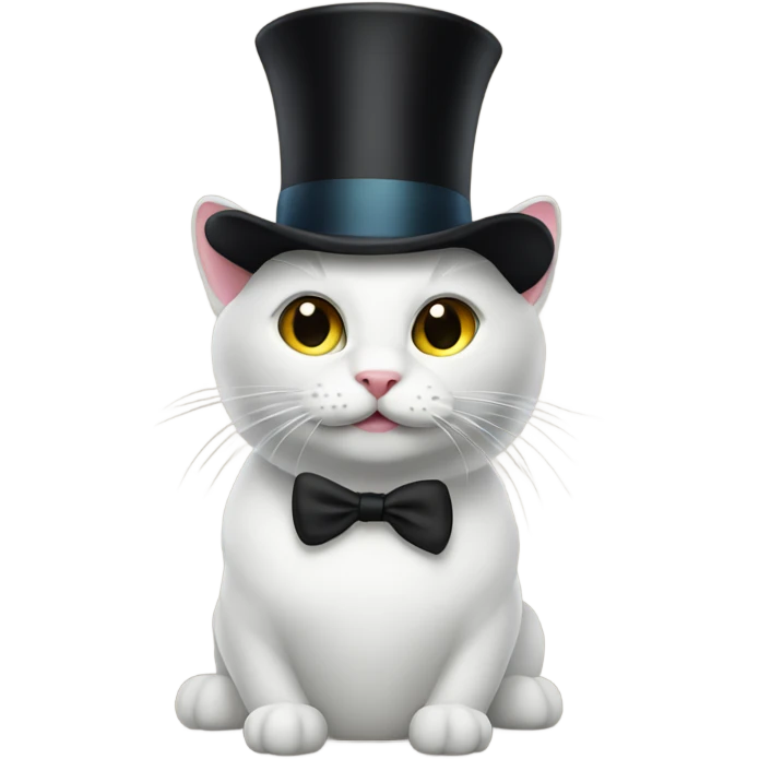 Cat with top hat  emoji