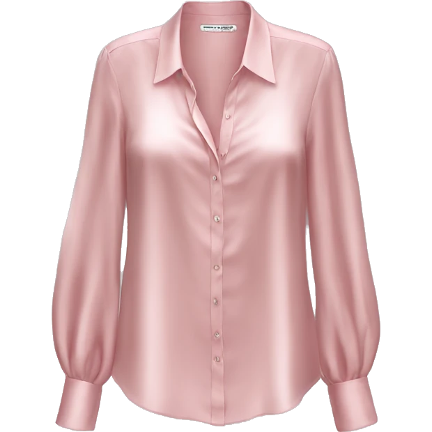 Realistic light pink silk blouse isolated. emoji
