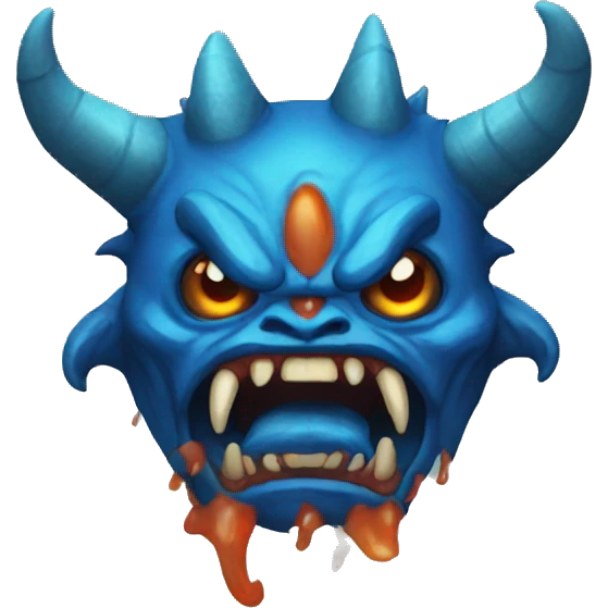 Blue diablo monster emoji