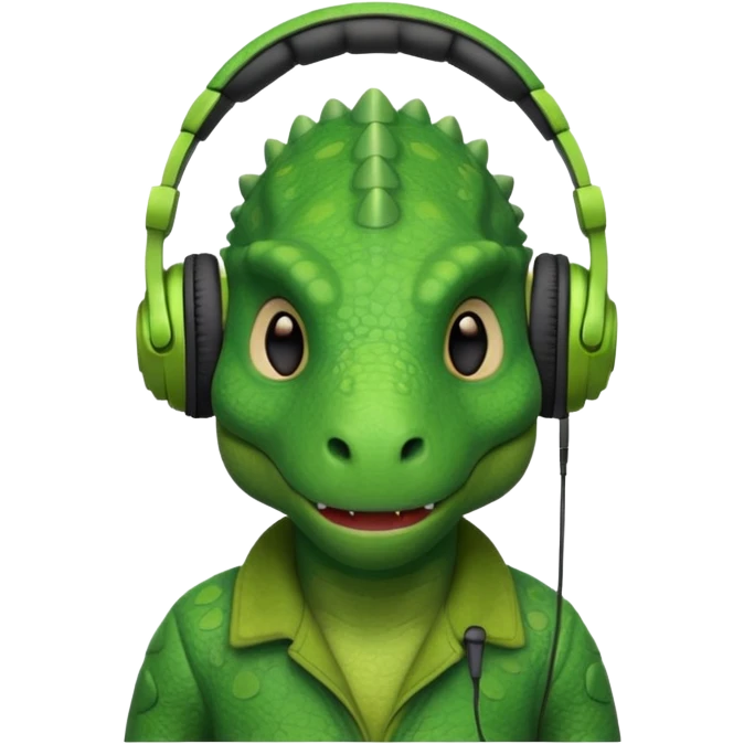 🦖と🎧のミックス emoji