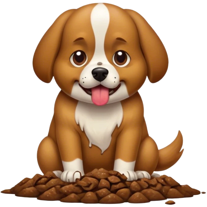 dog eating shit emoji