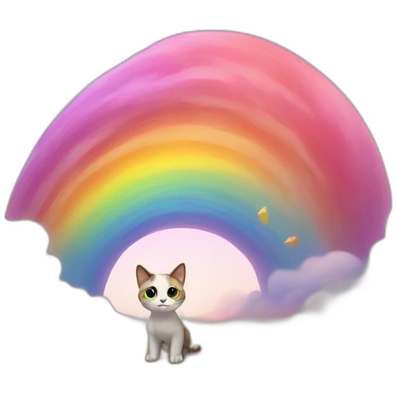 cat in a rainbow road emoji