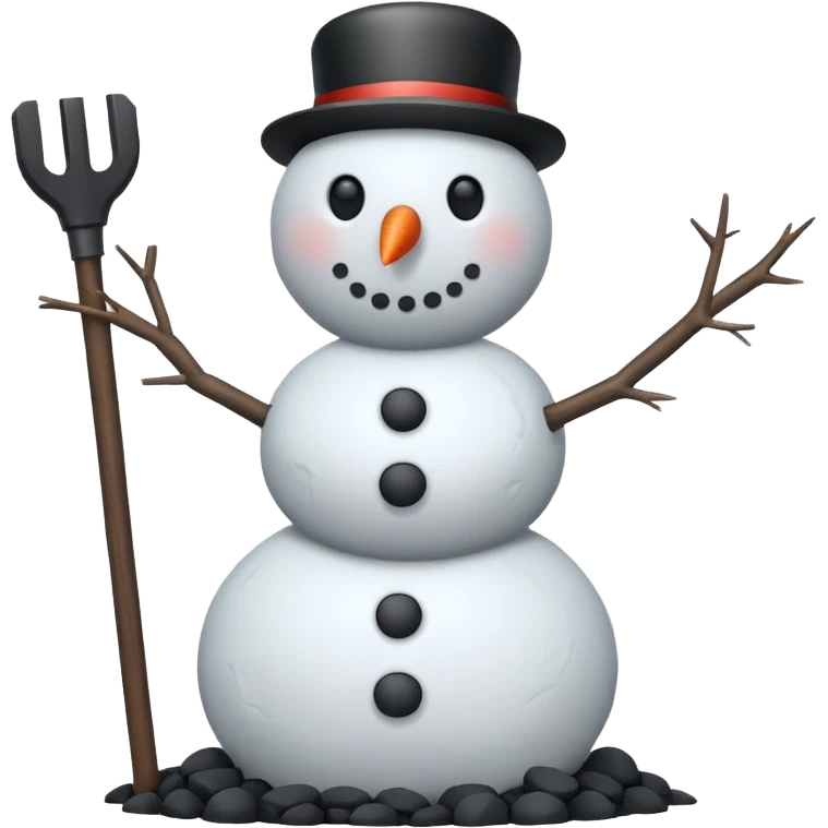 snowman stick arms  emoji