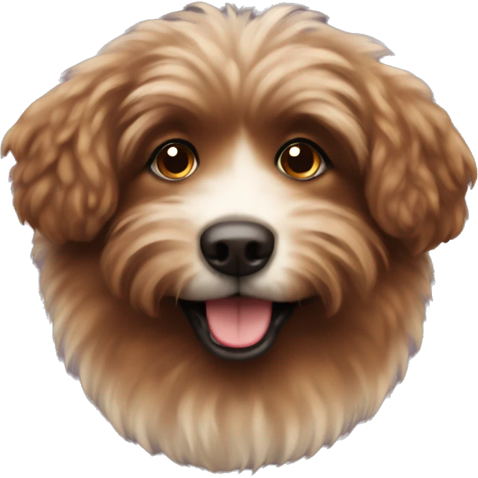 Christmas brown fluffy dog  emoji