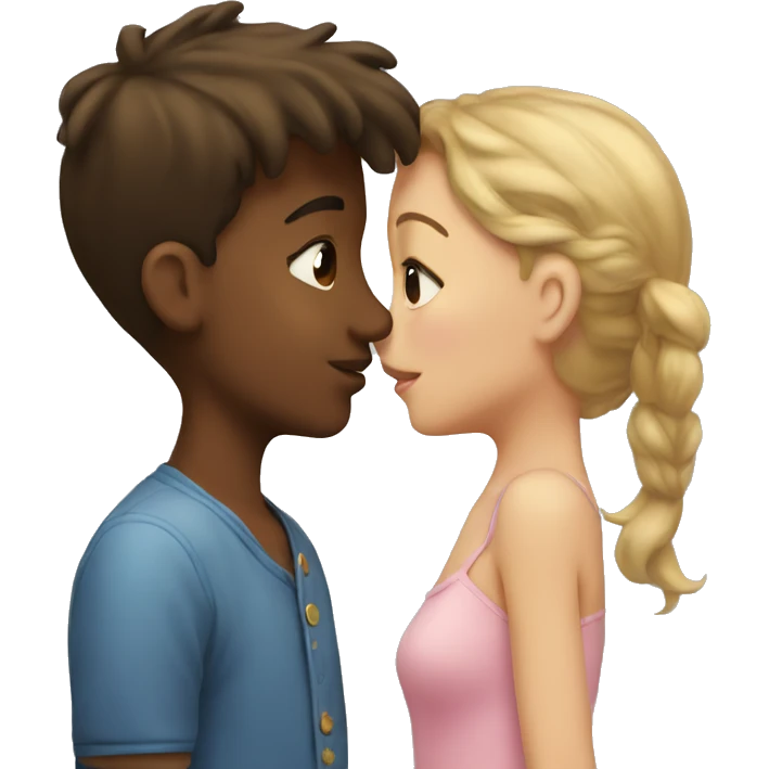 boy and girl kissing  emoji