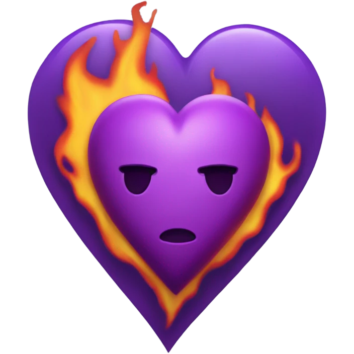 purple heart on fire emoji