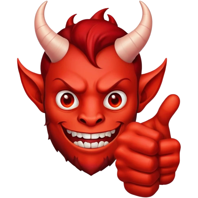 The devil giving thumbs up emoji