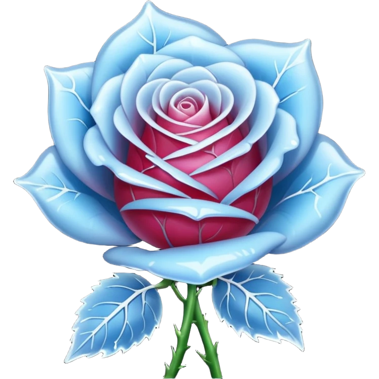 Ice rose emoji