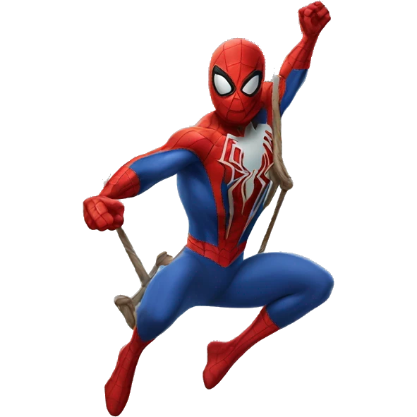 Spider-Man swinging emoji