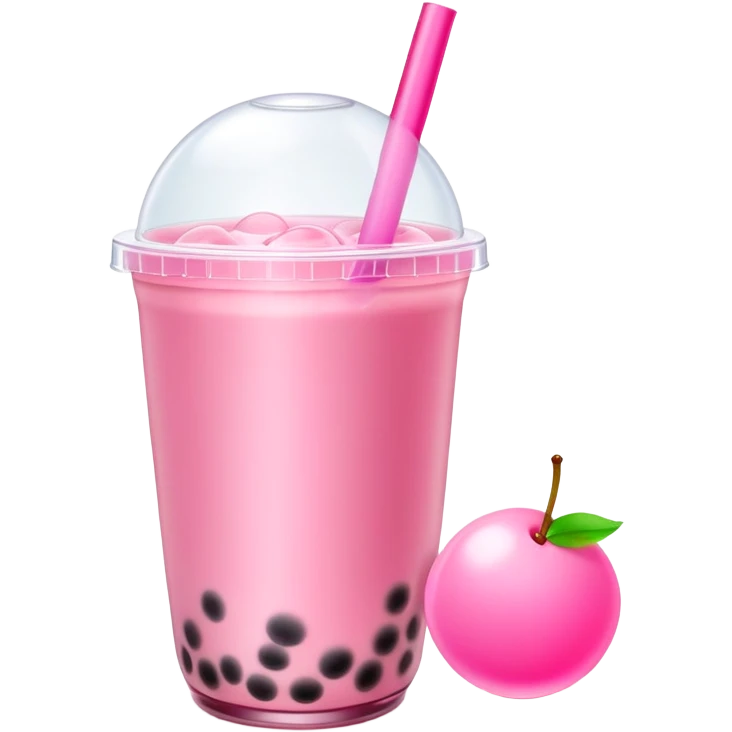 A bubble tea with a Benetton Perfume Blush Cherry inside emoji