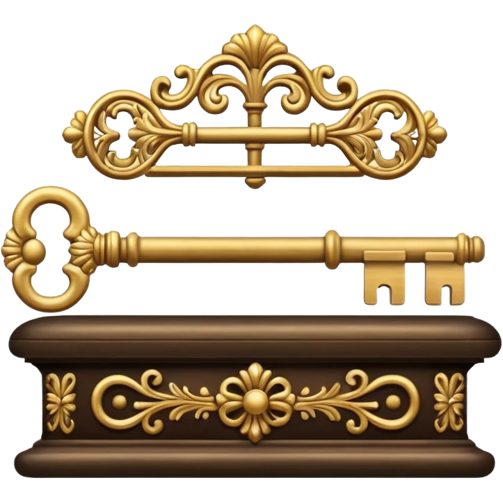 key in the horizontal position old and ornate emoji