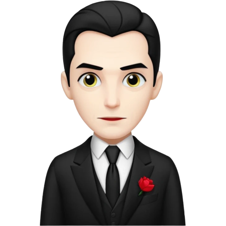 dracula with tie, business emoji