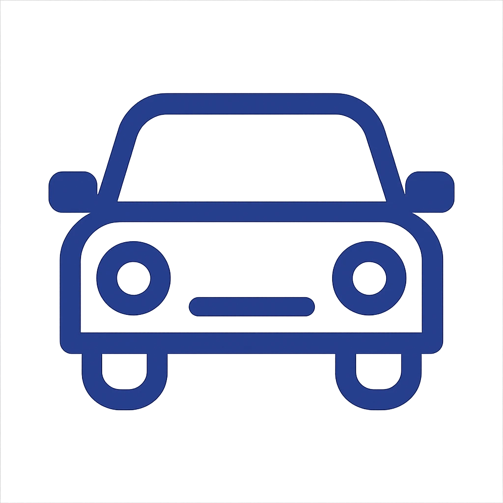 black car, icon, flat style emoji