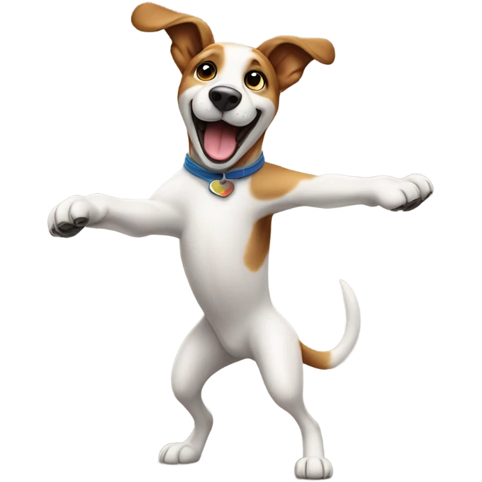 Dog dancing emoji