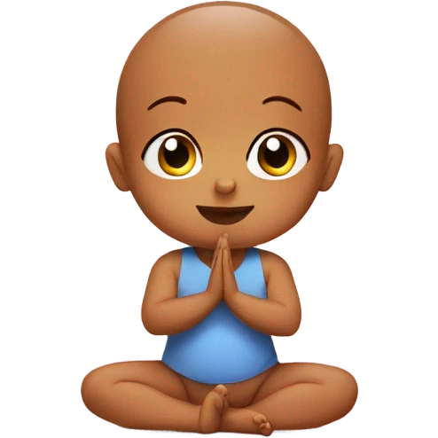 Baby doing yoga  emoji