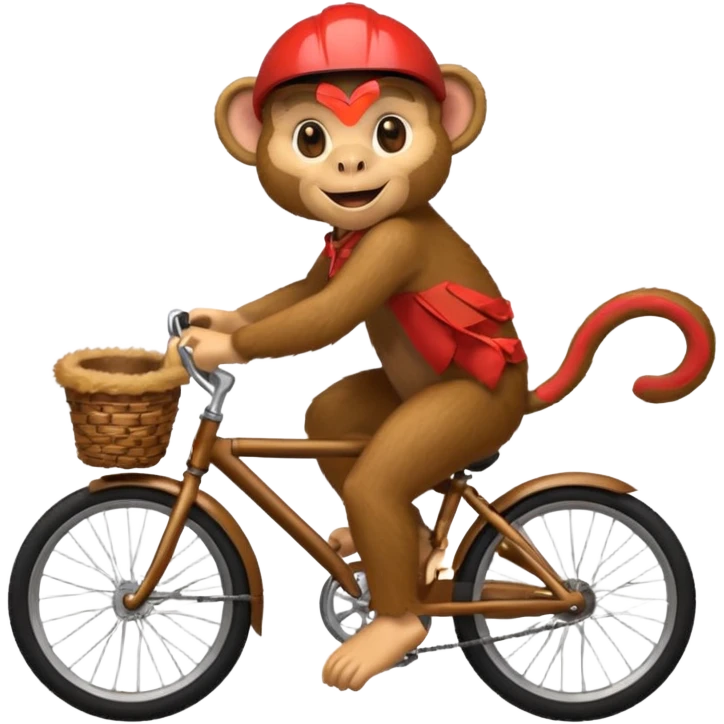 monkey riding a bicycle emoji