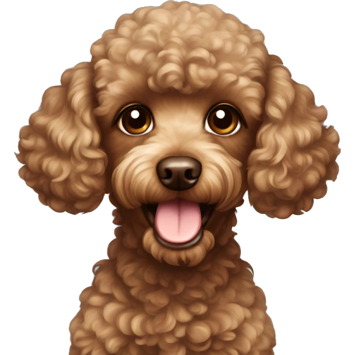 brown toy poodle emoji