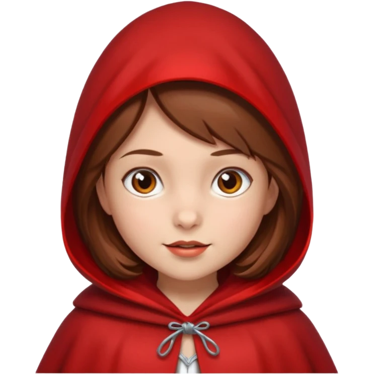little red riding hood with brown hair 10 years old girl emoji